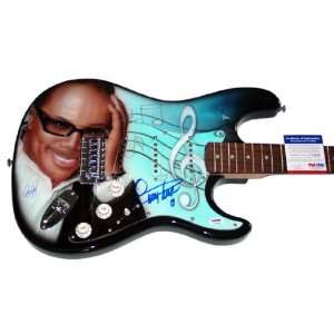 Quincy Jones Autographed Signed Airbrush Guitar & Proof PSA DNA