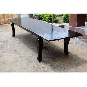 Solid Wood Mahogany Large Extension Dining Table with Cabriole Legs 