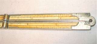 Vintage Antique Bone Folding Rule Ruler 4 Fold 1 Foot Long  