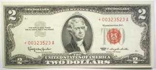 1963 * GEM CU $2 Legal Tender Star Note Paper Money  