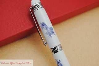 Wing Sung 01 Blue&White Porcelain Painting Fountain Pen  