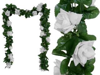 24 ft 3D Chain Silk Rose Garlands Wedding Party Supply HUGE LOT Free 