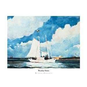 Winslow Homer Fishing Schooner 30x24 Poster Print