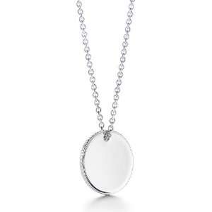   ~ Designer Inspired Coin Edge Disc Necklace Sterling Silver Jewelry