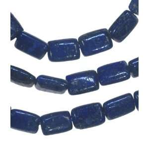   Lapis Lazuli 12mm Small Flat Brick Strand 15.5 Arts, Crafts & Sewing