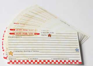 of 50 Just for You Recipe Index Cards. Keep these 3 x 5 recipe index 