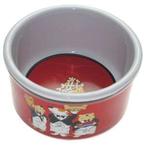   Large Dinner Is Served Dog Bowl by Tracy Flickinger