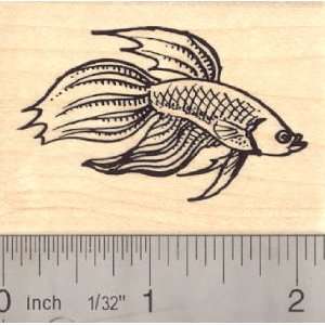  Betta Freshwater Fish Rubber Stamp, Aquarium Arts, Crafts 
