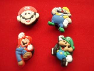   Mario Cartoon shoe charms Fit Crocs Jibbitz and sandals with holes