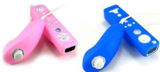 wii remote control nunchuck silicone skins pink blue green red