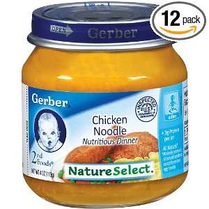 Gerber NatureSelect 2nd Foods, Chicken Noodle, 4 Ounce Jars (Pack of 