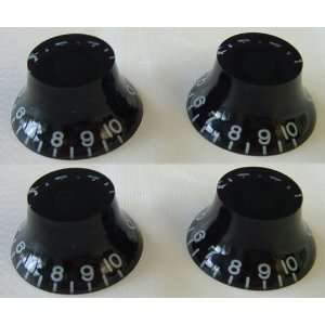    SET OF 4 BLACK BELL KNOBS FITS GIBSON LES PAUL: Everything Else