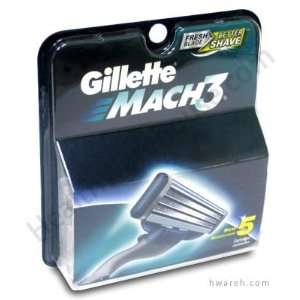  Gillette Mach3 Razor Blades   5 Cartridges Health 