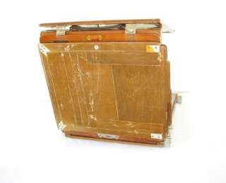 Antique 10x12 Teak Field Camera With Double Side Plate Holder (A 