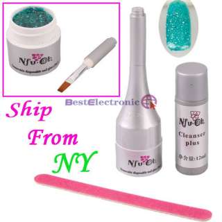 Glitter Nail Art Soak off UV Gel Polish + Cleanser B11  