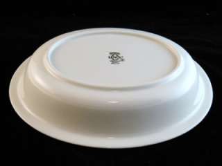 Lenox MONTCLAIR B501 Oval Vegetable Bowl, Platinum Trim  