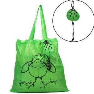 Green / Ladybug Design Reusable Trendy Fashion shopping Tote Bag / Eco 