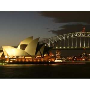  Sydney Opera House and Harbor Bridge at Night, Sydney 