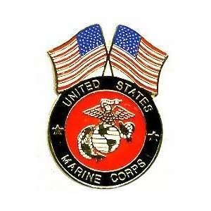   Marines Insignia USA Flag Semper Fi Hat Pins TG046 
