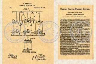 1873 Patent   BEER BREWING Louis Pasteur   Brewery #590  