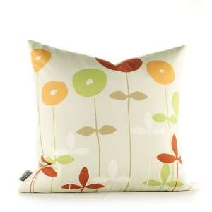  Inhabit Scribble Graphic Pillow   in Pear and Rust