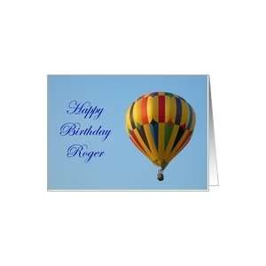  Birthday Hot Air Balloon for Roger Card Health & Personal 