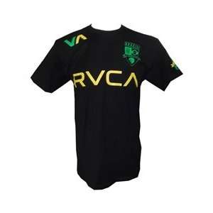  RVCA Vitor Belfort UFC 142 Sponsor T Shirt   Black: Sports 