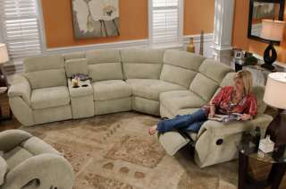 American Made Reclining Sectional Sofa in Microfiber  