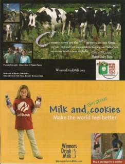 GIRL SCOUT & COWS GOT MILK AD WINNERS DRINK MILK 2010 VHTF  