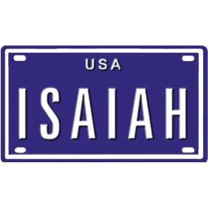  ISAIAH USA MINI METAL EMBOSSED LICENSE PLATE NAME FOR 