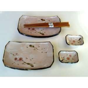  Japanese Sushi Plate Set/ Pink/QG6S