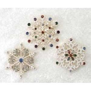   Holiday Snowflake Christmas Jewelry Pins 2.25