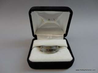 FOR SALE Titanium Mens Wedding Band Spinner Ring Center Diamond 2 