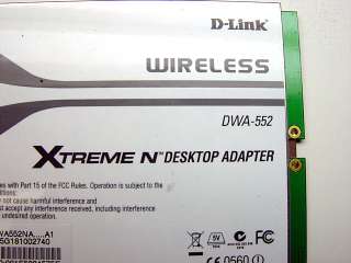 Link Xtreme N Wireless Desktop PCI Adapter DWA 552  