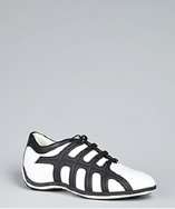 Hogan white canvas and leather sneakers style# 318302901