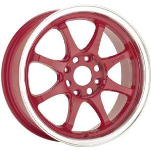 16x7 Konig Britelite (Gloss Red w/ Machined Lip) Wheels/Rims 4x100 