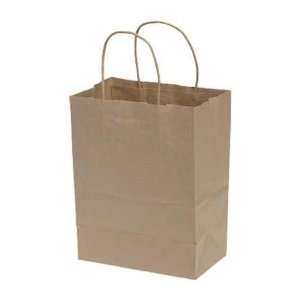  Natural Kraft Paper Shopping Bags   8 X 4 X 10   Case 