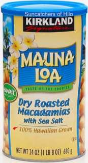 DRY ROASTED MAUNA LOA MACADAMIA NUTS 2 / 24 OZ CANS  