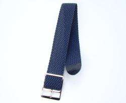 18mm Navy Blue One Piece Nylon Watch Strap with Stainless Steel Buckle 