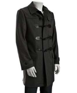 Paul Smith charcoal wool blend toggle front duffle coat   up 
