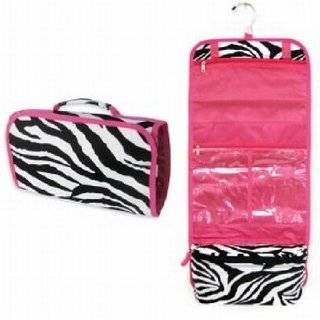 Zebra Hot Pink Makeup Cosmetic Bag Case Large by LD Bags