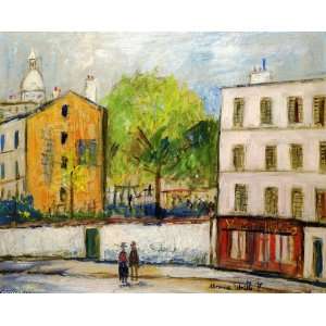 Hand Made Oil Reproduction   Maurice Utrillo   32 x 26 inches   Street 