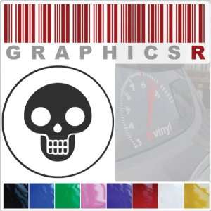   Decal Graphic   Goth Emo Punk Vintage Mexican Skull Gothic A163   Red