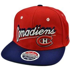  NHL LNH Montreal Canadiens Snapback Red Black Hat Cap Flat 
