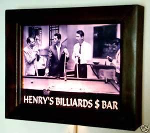 Lighted personalized RAT PACK BILLIARDS POOL bar sign  