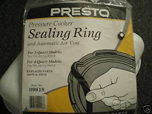 PRESTO PRESSURE COOKER SEALING RING & AIR VENT 09918  