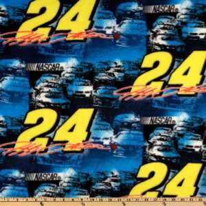  60 Wide Nascar #24 Jeff Gordon Blue Fabric By The Yard 