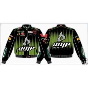   Mountain Dew National Guard JH Design Black & Green Jacket Size Large