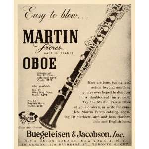 1951 Ad Martin Freres Oboe English Horn Plateaux Keys   Original Print 