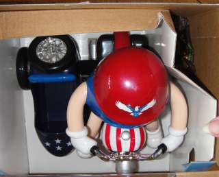 MIB M&Ms Motorcycle Red White & Blue Candy Dispenser  